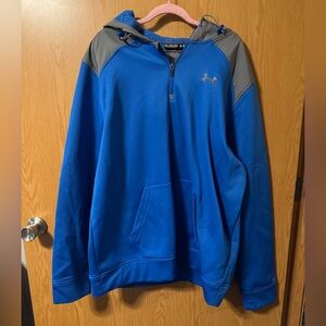 Under Armour Blue and Gray quarter zip Hoodie
